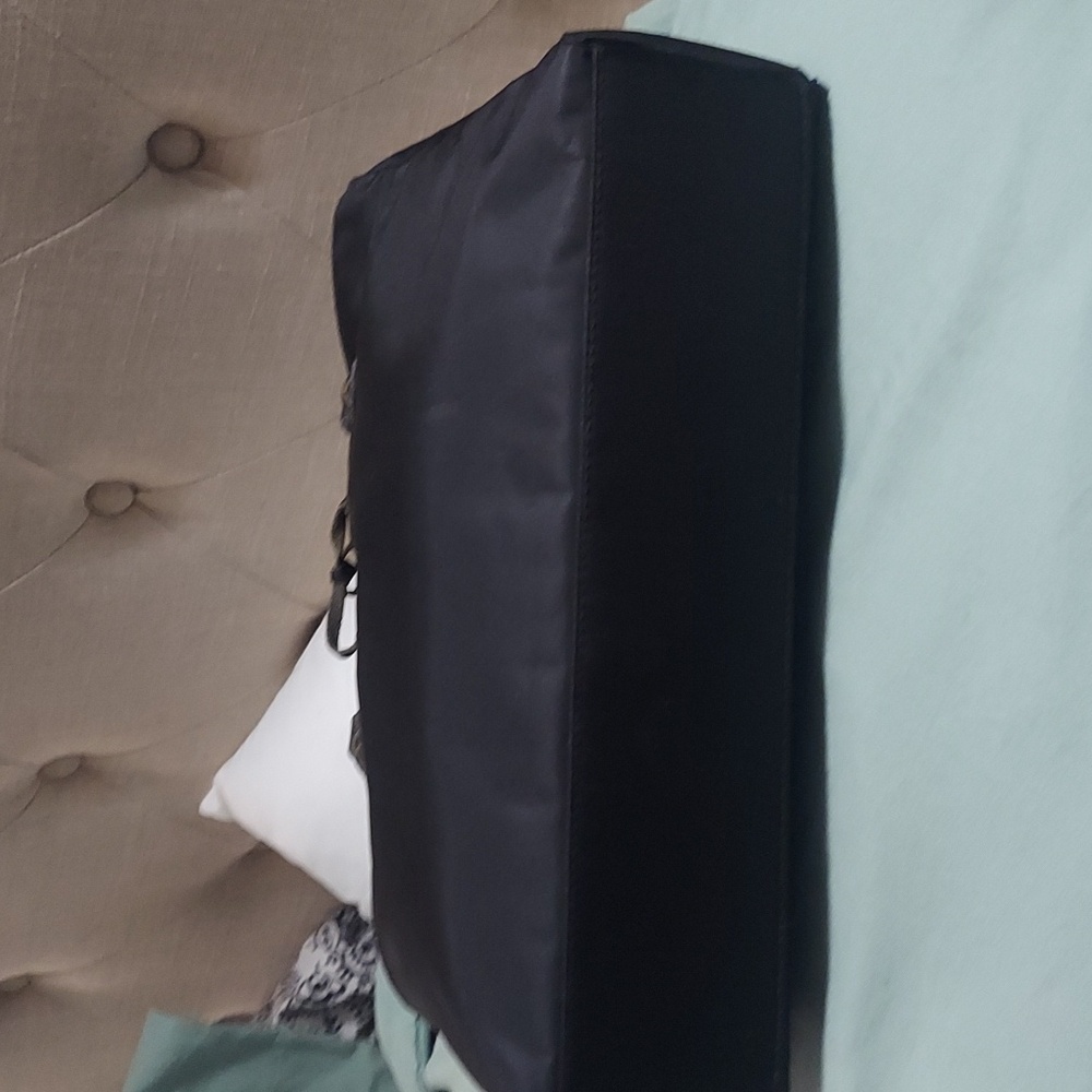 Vintage Ralph Lauren Nylon Black Tassel Small Tote Bag - Picture 6 of 12